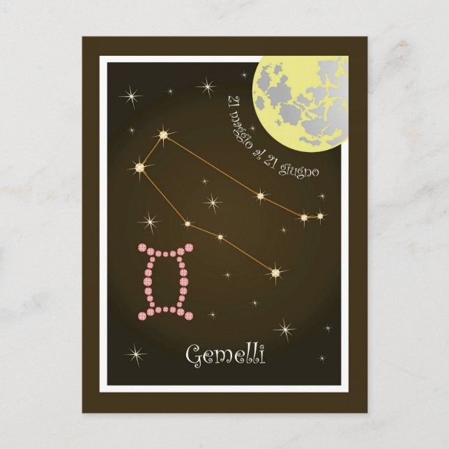 Postal Gemelli 21 maggio al 21 giugno Postkarte (Anverso)