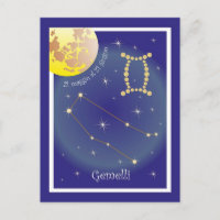 Gemelli 21 maggio al 21 giugno Postkarte