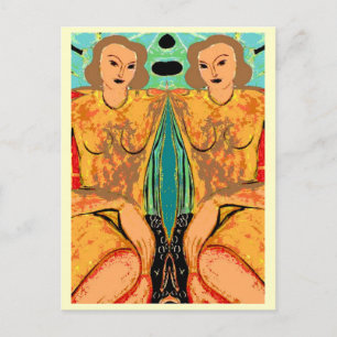 Postal Gemelos Matisse Style