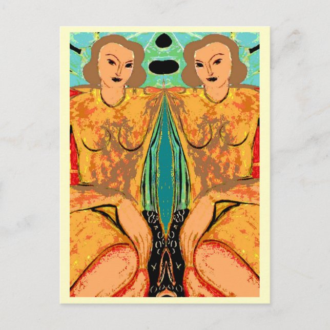 Postal Gemelos Matisse Style (Anverso)