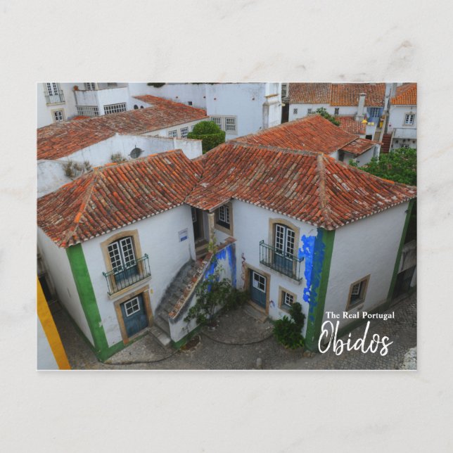 Postal Gemelos Obidos - El Portugal Real (Anverso)