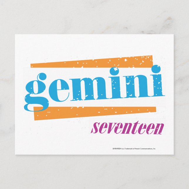 Postal Gemini Aqua (Anverso)