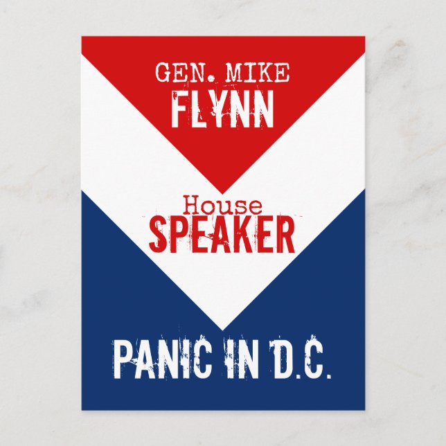 Postal Gen Mike Flynn Presidente del pánico en la Cámara  (Anverso)
