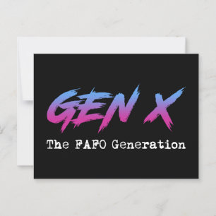 Postal Gen X - La Generación FAFO