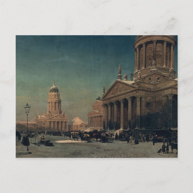Postal Gendarmenmarkt en invierno, 1857 (Anverso)