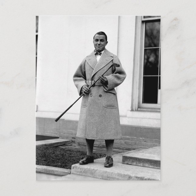 Postal Gene Sarazen, años 20 (Anverso)