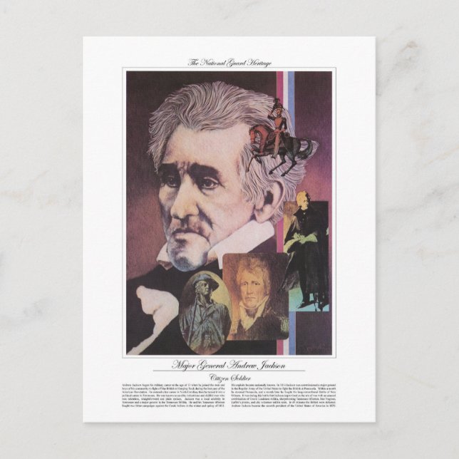 Postal General de División Andrew Jackson soldado ciudada (Anverso)