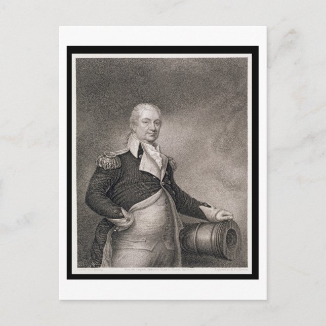 Postal General de División Henry Knox (1750-1806) grabado (Anverso)