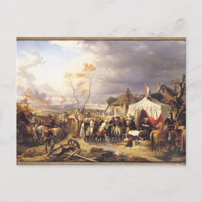 Postal General De La Morliere recibiendo la rendición (Anverso)