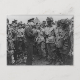 Postal General Dwight D. Eisenhower con paracaidistas