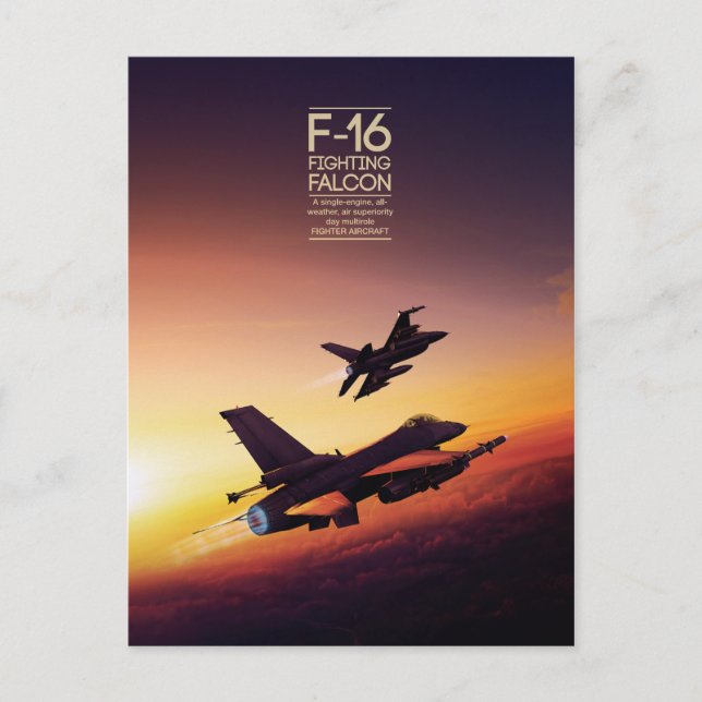 Postal general Dynamics F-16 Fighting Falcon (Anverso)