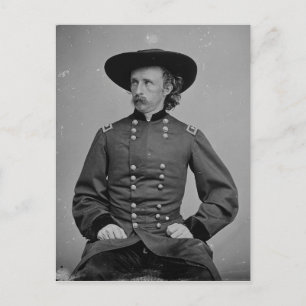 Postal General George Armstrong Custer por Mathew Brady