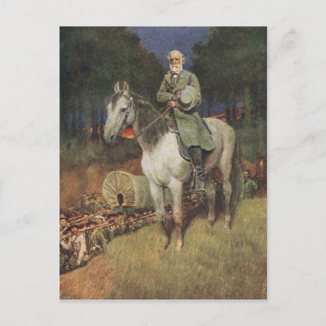 Postal General Lee en su famoso cargador, "Viajero" (Anverso)