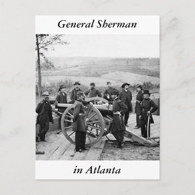Postal General Sherman en Atlanta, 1864 (Anverso)