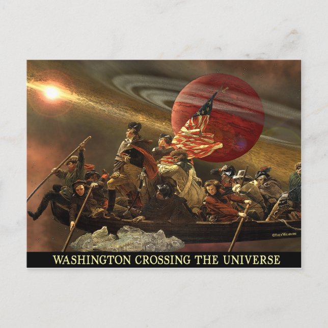 Postal General Washington cruzando el universo (Anverso)