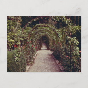 Postal Generalife Blanco, Alhambra, Granada, España, flot