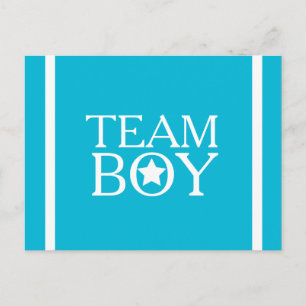 Postal Género Reveal Aqua Blue Team Boy A01A