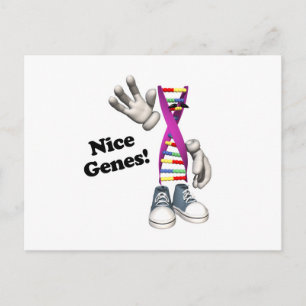 Postal Genes Bonitos ADN Divertido