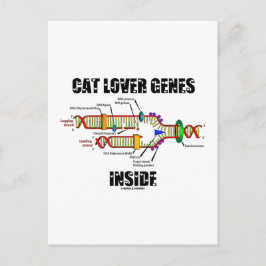 Postal Genes de los ganadores del gato en el interior (re