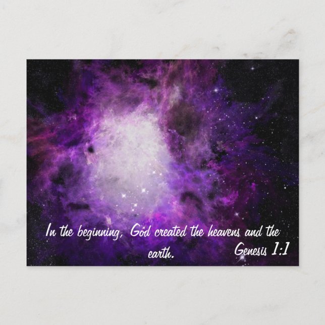 Postal Génesis 1:1 (Anverso)