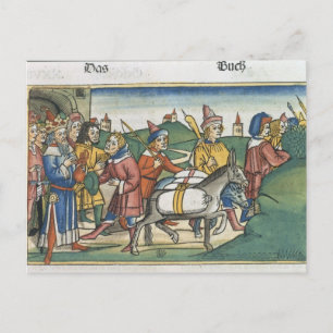 Postal Génesis 42 25-28 José envía a sus hermanos a casa