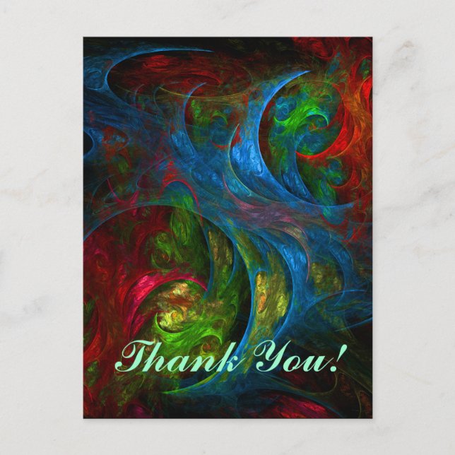 Postal Génesis Azul Gracias Postcard (Anverso)