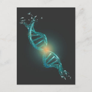Postal Genética del ADN Helix Molécula del ácido desoxirr