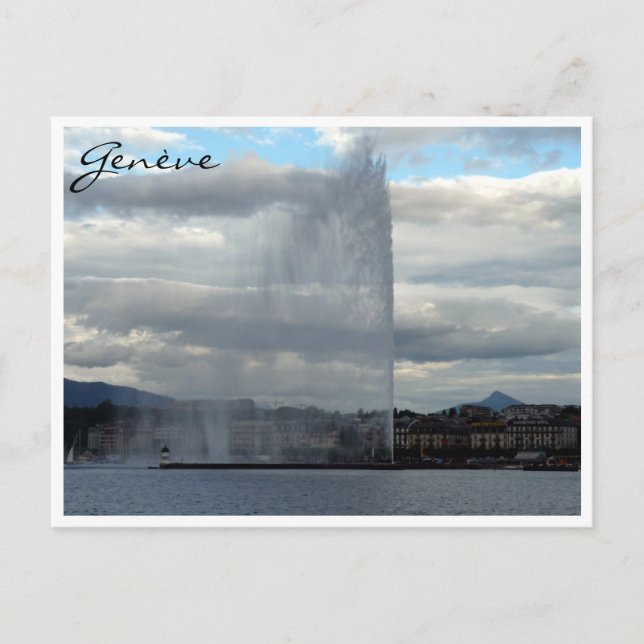 Postal genève jet d'eau (Anverso)