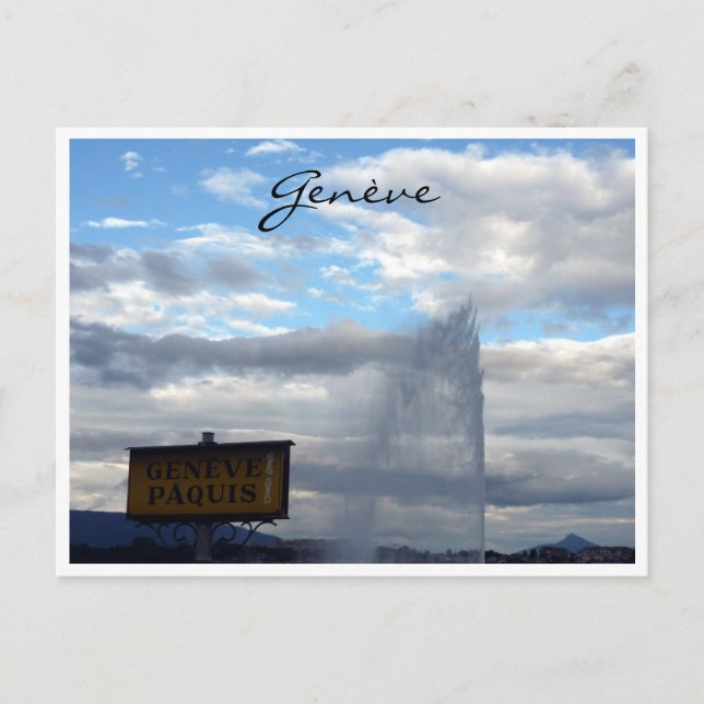 Postal genève jet d'eau paquis (Anverso)