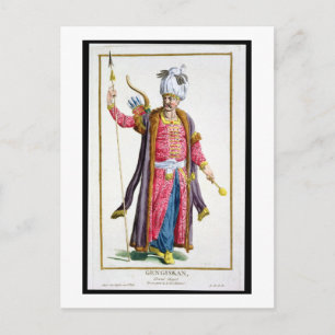 Postal Genghis Khan (c.1162-1227) de 'Receuil des Estam