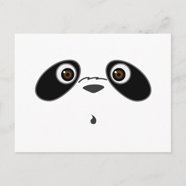 Postal genial diseño de ilustracion Panda lindo de Kanjiz (Anverso)