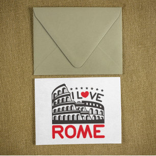 Postal Genial Me encanta Roma Italia Coliseo Viajes