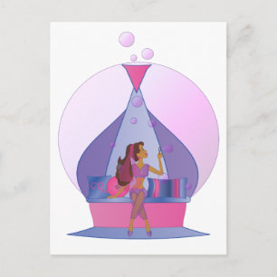 Postal Genie Blowing Bubbles