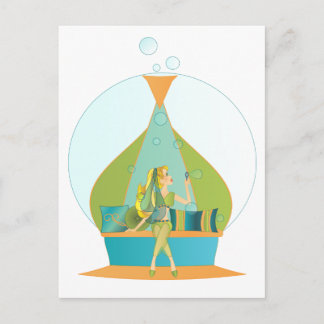Postal Genie Blowing Bubbles