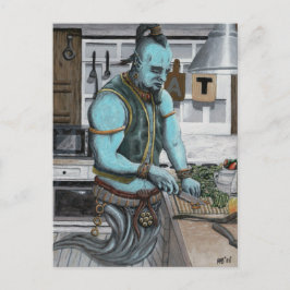Postal Genie Cocina Magia Fantasía Arte Postcard