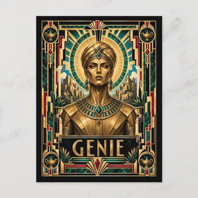 Postal Genio, Art Deco Mitológico (Anverso)