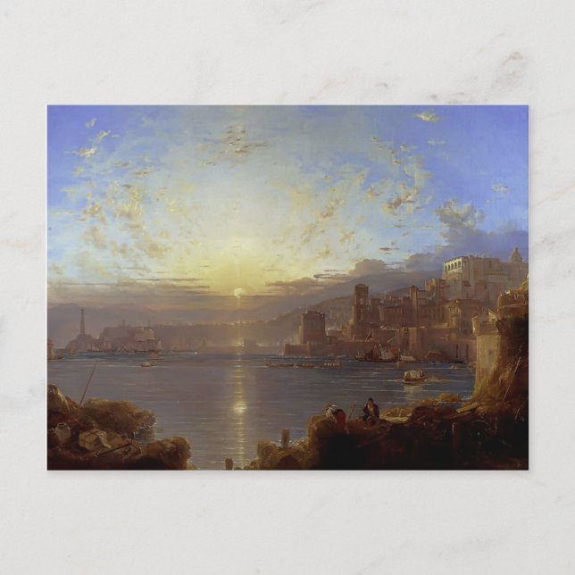 Postal Génova por Franz Richard Unterberger (Anverso)