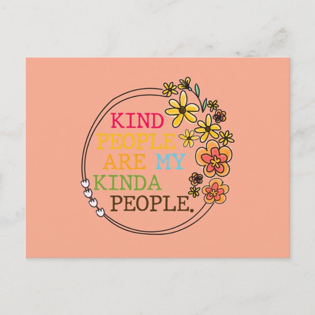 Postal Gente Amable Es Mi Gente Más O Menos (Anverso)