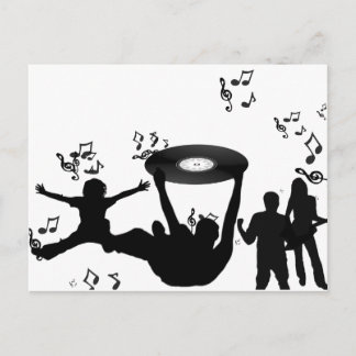 Postal Gente de baile de música disco