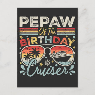Postal Gente de la vacaciones de crucero de cumpleaños