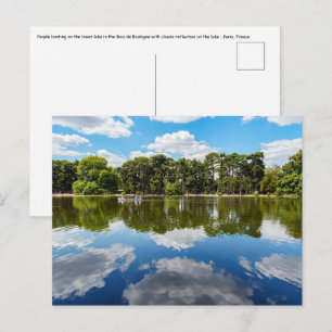 Postal Gente en barca en el Bois de Boulogne - París