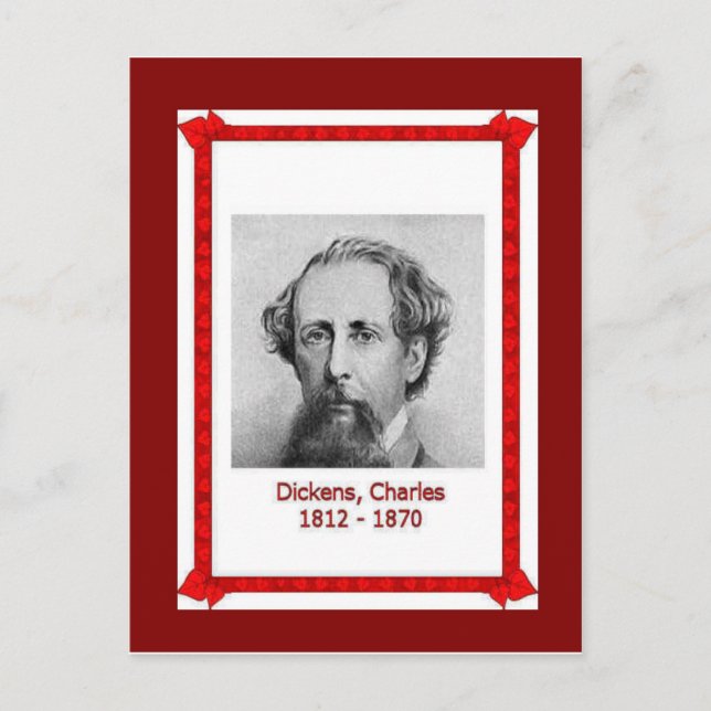 Postal Gente famosa, Charles Dickens 1812-1870 (Anverso)