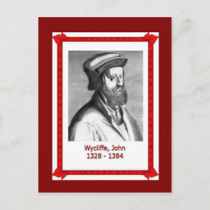 Postal Gente famosa, John wycliffe, 1328-1384