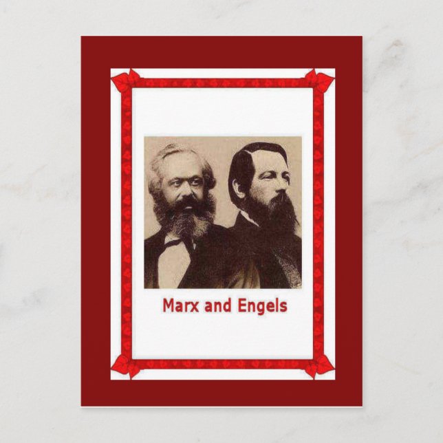 Postal Gente famosa, Marx y Engels (Anverso)