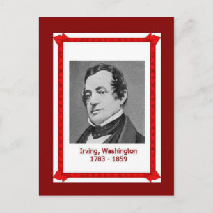 Postal Gente famosa, Washington Irving 1783-1859