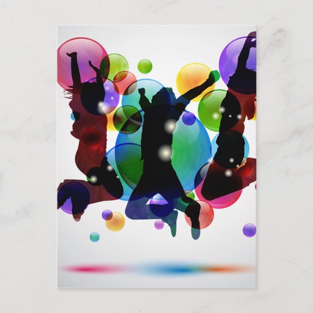 Postal Gente feliz (Anverso)