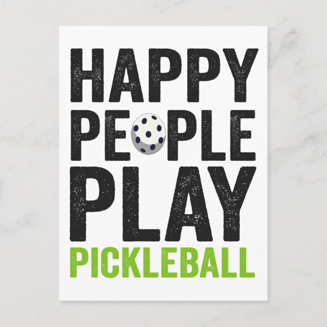 Postal Gente Feliz Divertida Juega Regalo Deporte Pickleb (Anverso)