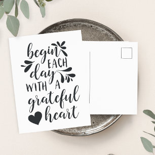 Postal Gentil Corazón   Cita de tipografía escrita a mano