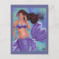 Gentle Breeze Mermaid postal, por Renee L. Lavoie