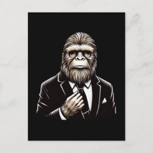 Postal Gentleman Sasquatch - Gracioso Pie Grande